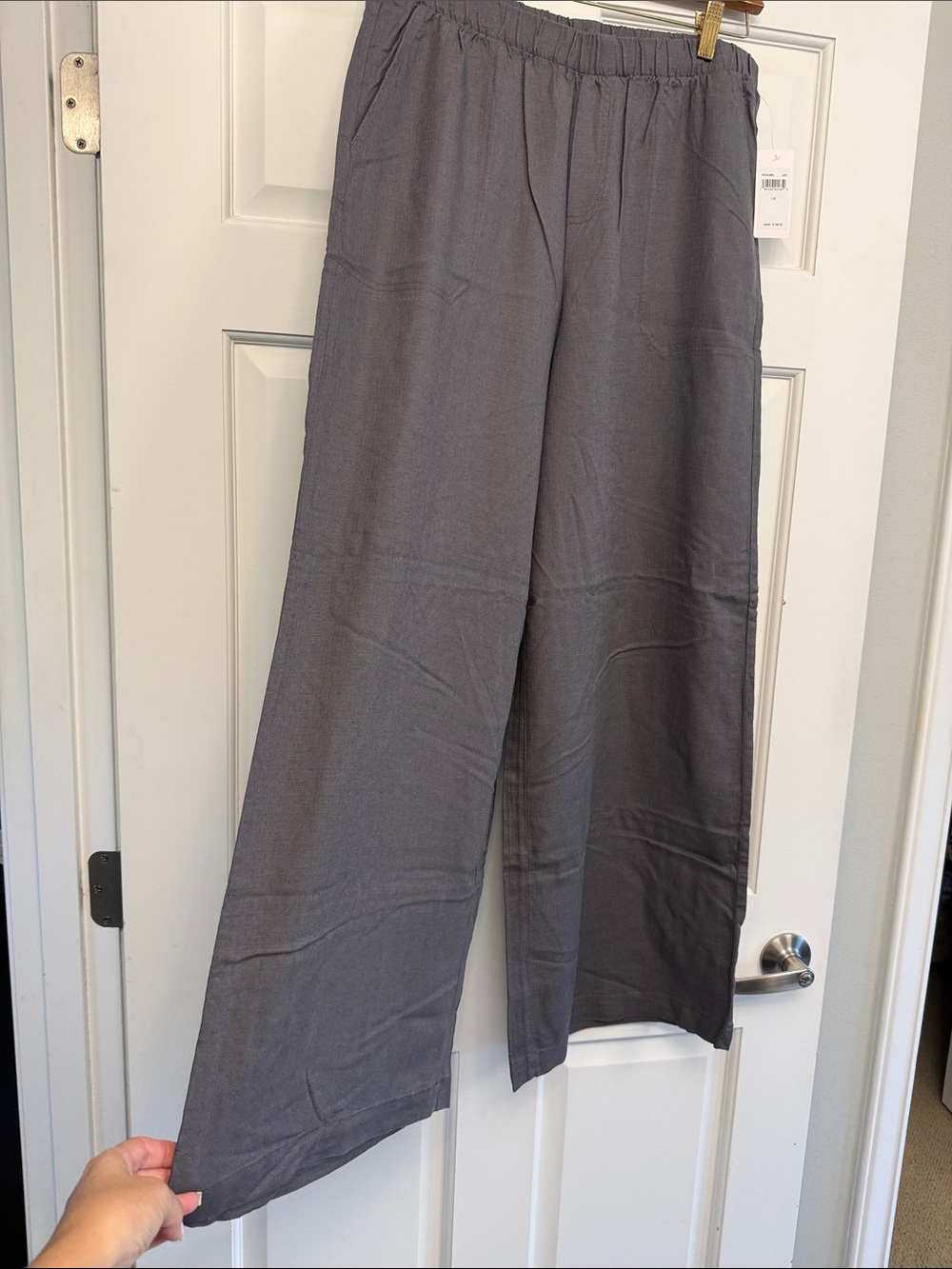 Splendid Women’s Wide-Leg Elastic Waist Pants - Gray